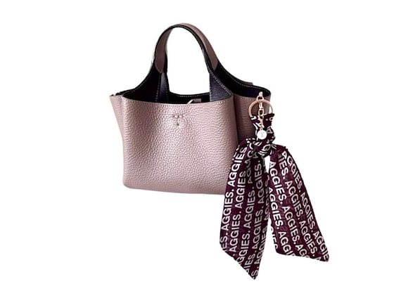 Texas A&M University Scarf Keychain including Letter T Charm. Gift for Fans, Students and Alumni -  Ready to Ship