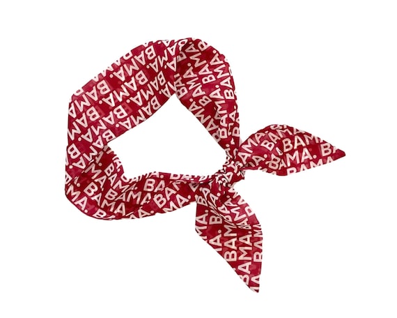 Alabama Crimson Roll Tide Fabric Hair Tie - Versatile Accessory for Ponytail, Bun, Braid, or Handbag - Ready To Ship