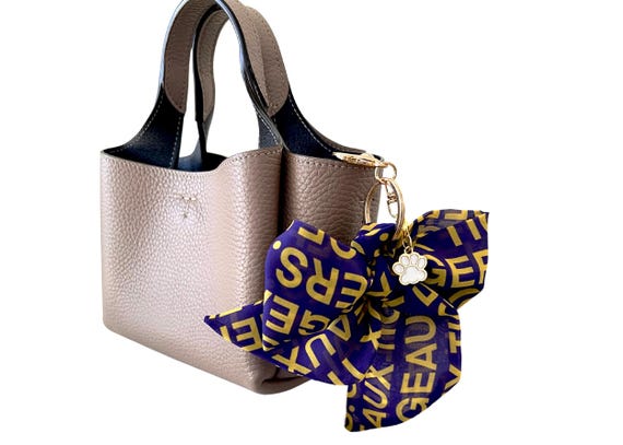 LSU Tiger Paw Keychain Scarf - Fan Gift for Students, Alumni & Tailgating - College Accessory - Ready to Ship