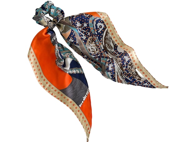 Versatile Scarf Scrunchie: Chic Hair Accessory for Ponytails & Buns - Multicolor - Ready to Ship