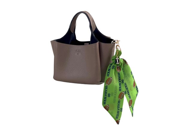 Seattle Seahawks Football Scarf Keychain with Charm - Fan Gift, Tailgate Accessory, NFL Team Merchandise