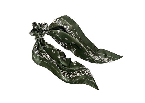 Long Tail Silk Scrunchie Scarf for Women's Hair Styling - Versatile Fashion Accessory - Ready to Ship