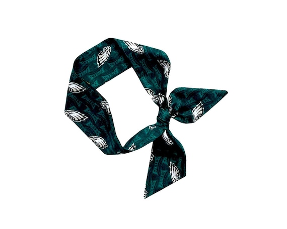Philadelphia Eagles Ladies Hair Scarf for Ponytail, Bun or Handbag. NFL Eagles Gift. Fly Eagles Fly. Women's Neck Scarf, Ready to Ship