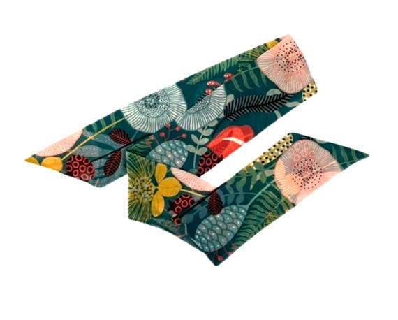 Versatile Floral Chiffon Scarf: Wide Neck Tie, Hair Wrap, Floppy Hat, Belt Sash for Women