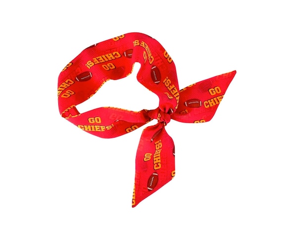 KC Chiefs Women's Skinny Scarf for Ponytail, Bun or Handbag - Perfect Fan Gift - Ready to Ship
