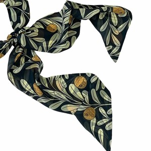 Ladies wide scarf. Long scarf to use as a neck tie, belt sash, hair or hat scarf. Year around lightweight chiffon fabric. Ready to Ship image 4