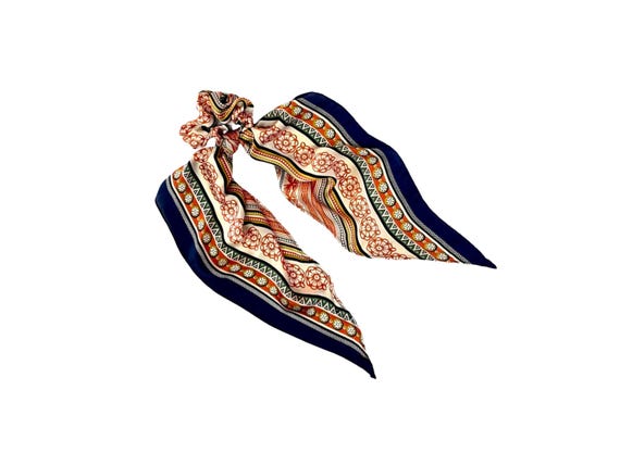 Extra Long Tail Scrunchie: Versatile Hair Accessory for Ponytails, Buns & Neck Scarves - Ready to Ship