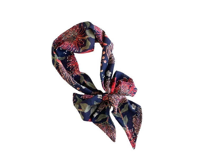 Wide Chiffon Scarf - Women Hair Wrap - Belt Sash -Lightweight Neck Scarf image 2