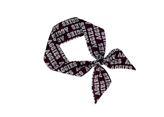 Texas A&M University Scarf for Neck, Ponytail, Bun or Handbag. Gig Em Aggies Gift for Fans, Student or Alumni
