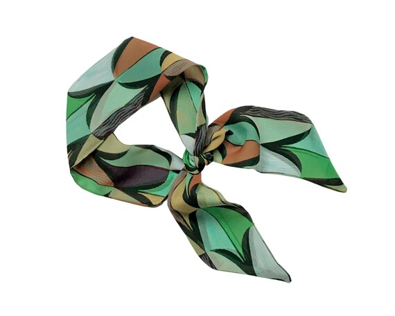 Short Hair Scarf. Fabric Hair Tie for Ponytail, Bun, Top Knot, Handbag. Thin, Small, Skinny Neck Scarf for Women. Ready to Ship