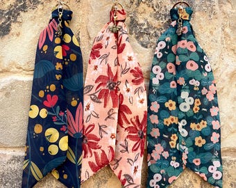 Customizable Scarf Keychain & Bag Charm - Individual Charm Choice - Trendy Accessory Gift for Women - Ready To Ship