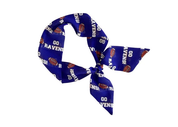 Baltimore Ravens Women's Skinny Scarf for Ponytail, Bun or Handbag - Perfect Fan Gift - Ready to Ship