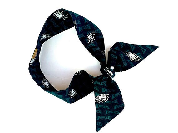 Philadelphia Eagles Ladies Hair Scarf for Ponytail, Bun or Handbag. NFL Eagles Gift. Fly Eagles Fly. Women's Neck Scarf, Ready to Ship