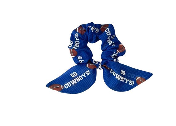 Dallas Cowboys Women's Scrunchie Scarf: NFL Fan Gift for Ponytail or Bun - Versatile Hair Accessory - Ready to Ship