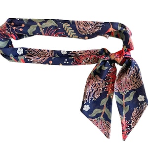 Wide Chiffon Scarf - Women Hair Wrap - Belt Sash -Lightweight Neck Scarf image 3