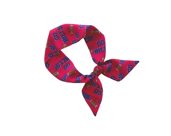 Buffalo Bills Women's Versatile Skinny Scarf for Hair, Neck, Ponytail or Handbag - NFL Fan Gift - Ready to Ship