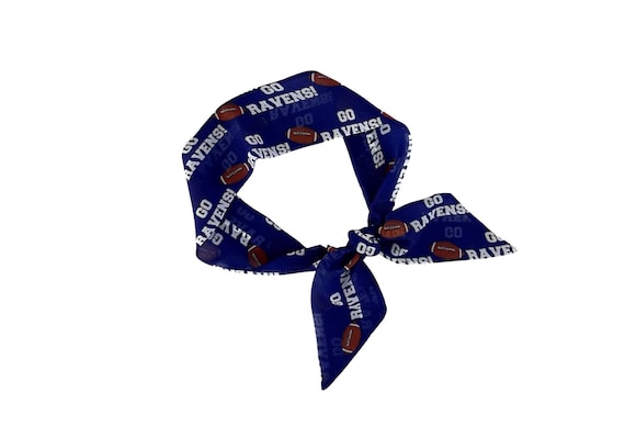Baltimore Ravens Women's Skinny Scarf for Ponytail, Bun or Handbag - Perfect Fan Gift - Ready to Ship