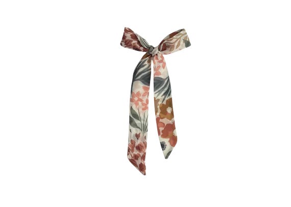 Floral Hair Tie Scarf - Versatile Accessory for Ponytail, Braid, Bun, or Headband