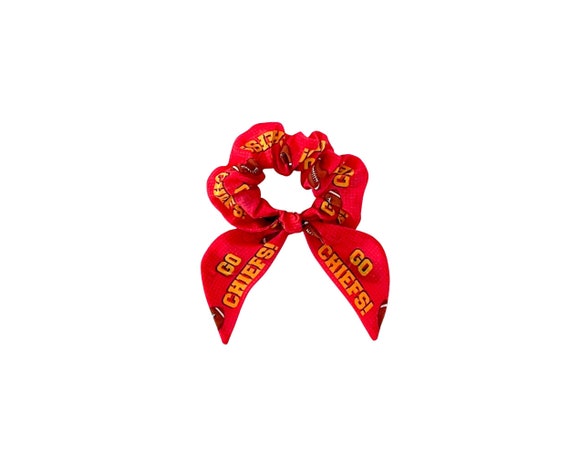 KC Chiefs Women's Scrunchie Scarf for Ponytail or Bun - Perfect Fan Gift - Ready to Ship