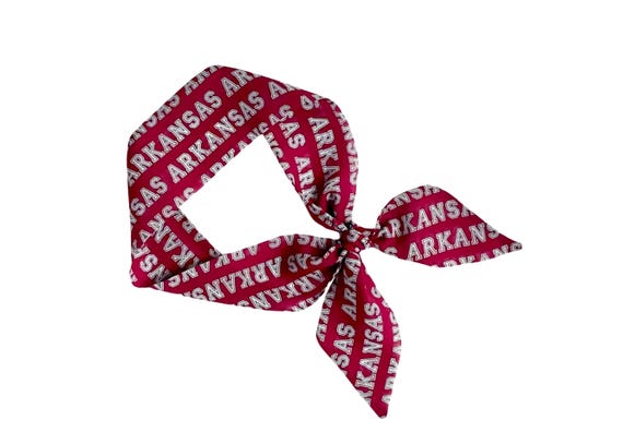 University of Arkansas Razorbacks Versatile Scarf: Neck, Hair, Handbag Accessory Fan Gift, College Apparel