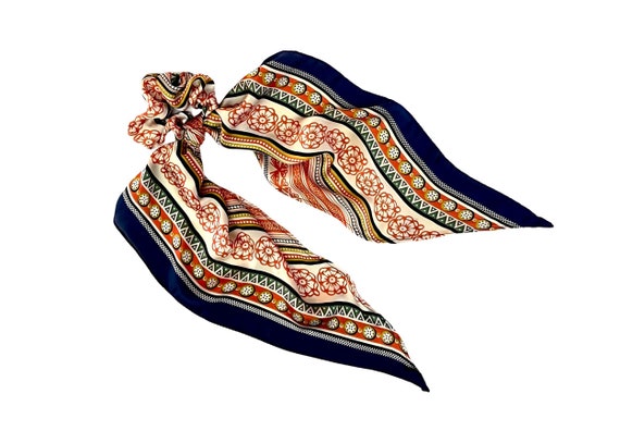 Extra Long Tail Scrunchie: Versatile Hair Accessory for Ponytails, Buns & Neck Scarves - Ready to Ship