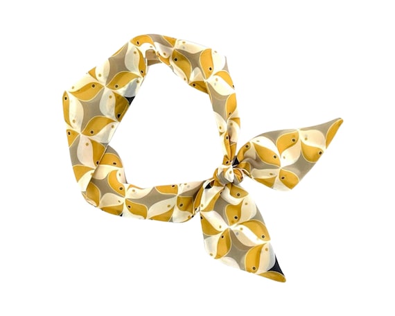 Versatile Fabric Hair Scarf: Narrow Neck Tie, Ponytail Wrap, Handbag Accessory - Ready to Ship