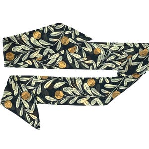 Ladies wide scarf. Long scarf to use as a neck tie, belt sash, hair or hat scarf. Year around lightweight chiffon fabric. Ready to Ship image 3