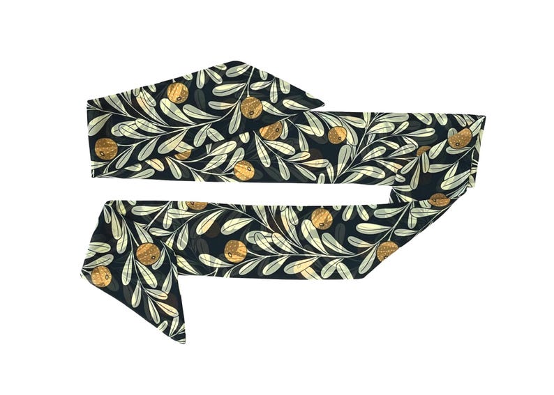 Ladies wide scarf. Long scarf to use as a neck tie, belt sash, hair or hat scarf. Year around lightweight chiffon fabric. Ready to Ship image 3