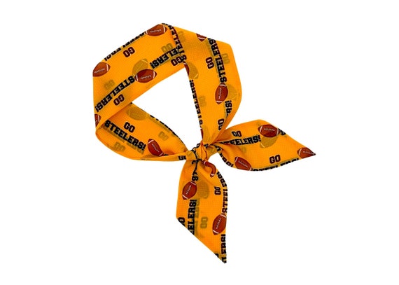 Pittsburgh Steelers Women's Skinny Scarf for Ponytail, Bun or Handbag - Perfect Fan Gift - Ready to Ship