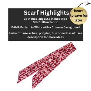 Alabama Crimson Roll Tide Fabric Hair Tie - Versatile Accessory for ...