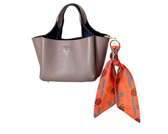 Miami Dolphins Football Scarf Keychain with Charm - Fan Gift, Tailgate Accessory, NFL Team Merchandise