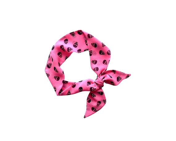 Halloween Theme Fabric Hair Tie: Versatile Accessory for Ponytail, Bun, Top Knot, Handbag, or Neck Scarf - Ready to Ship