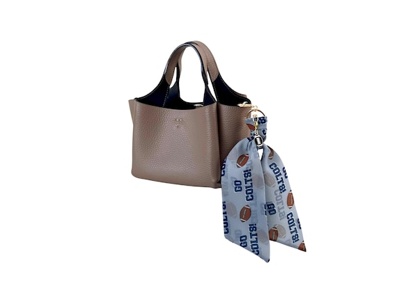 Indianapolis Colts Football Scarf Keychain with Charm - Fan Gift, Tailgate Accessory, NFL Team Merchandise