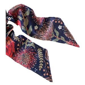 Wide Chiffon Scarf - Women Hair Wrap - Belt Sash -Lightweight Neck Scarf image 7