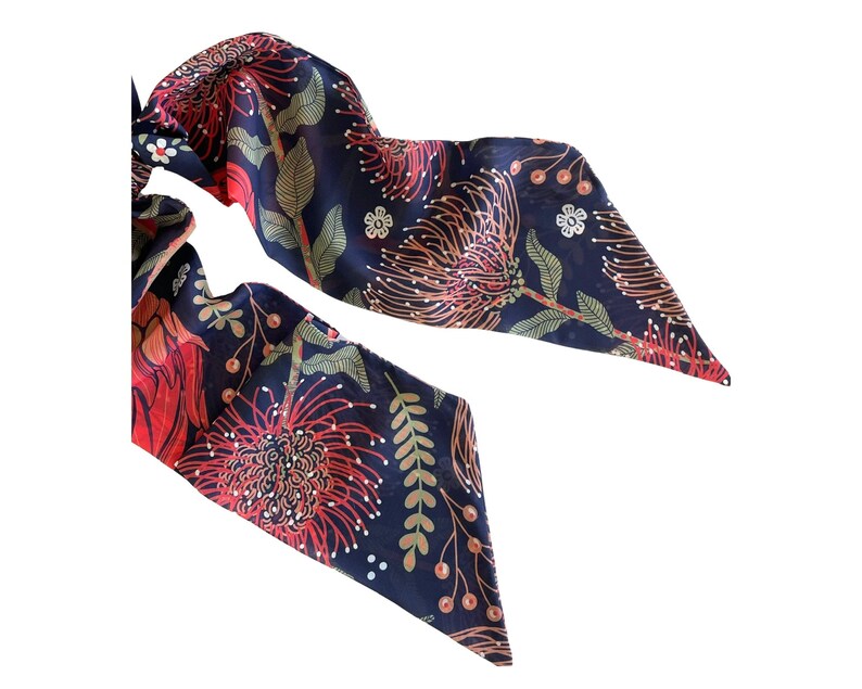 Wide Chiffon Scarf - Women Hair Wrap - Belt Sash -Lightweight Neck Scarf image 7