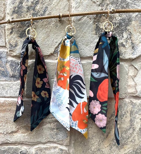 Customizable Scarf Keychain & Bag Charm - Individual Charm Choice - Trendy Accessory Gift for Women - Ready To Ship