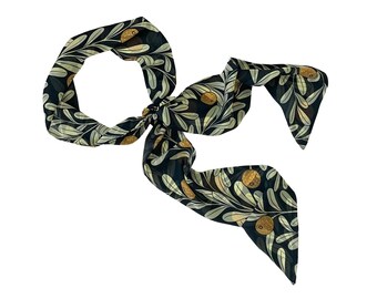 Ladies wide scarf. Long scarf to use as a neck tie, belt sash, hair or hat scarf. Year around lightweight chiffon fabric. Ready to Ship