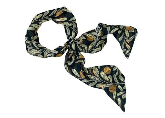 Ladies wide scarf. Long scarf to use as a neck tie, belt sash, hair or hat scarf. Year around lightweight chiffon fabric. Ready to Ship