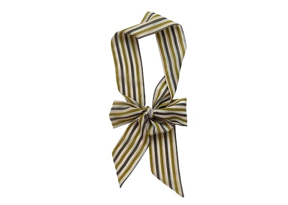 Striped Skinny Scarf for Multiple Uses: Head Wrap, Hairband, Neck Tie, Belt Sash. Ready to Ship