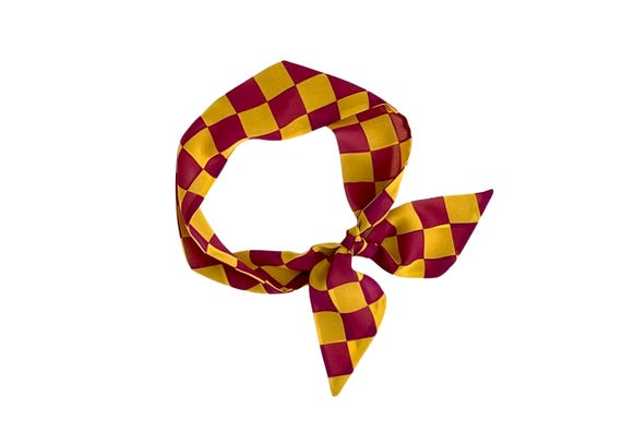 USC Trojans Multi-Use Scarf, Hair Ribbon Tie, Neck Wrap, Purse Accessory, College Game Day, Alumni Gift, Ready to Ship