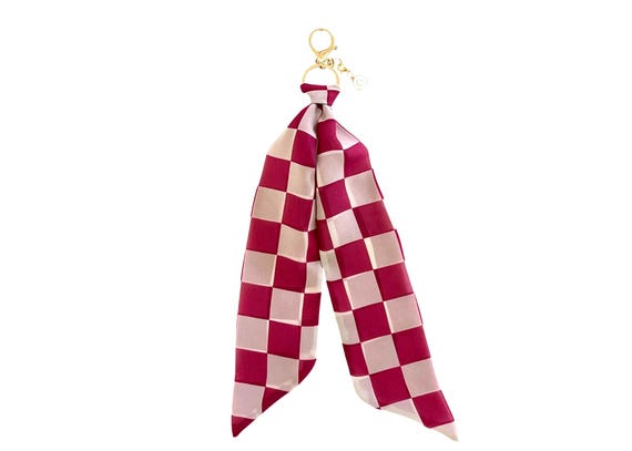 OU Sooner Scarf Keychain including Letter "O" Charm. Gift for Fans, Students & Alumni - Ready to Ship