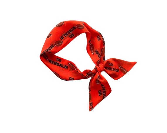 Cincinnati Bengals Women's Skinny Scarf for Ponytail, Bun or Handbag - Perfect Fan Gift - Ready to Ship