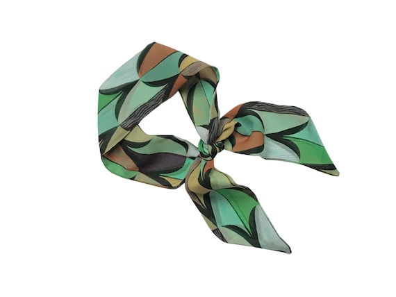 Short Hair Scarf. Fabric Hair Tie for Ponytail, Bun, Top Knot, Handbag. Thin, Small, Skinny Neck Scarf for Women. Ready to Ship