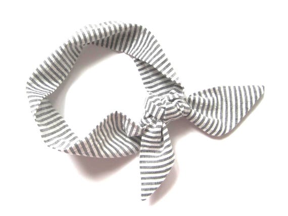 Short Skinny Neck Scarf Black Ponytail Hair Head Wrap Scarf Etsy