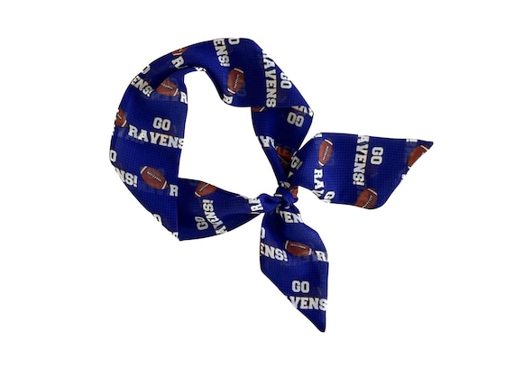 Baltimore Ravens Women's Skinny Scarf for Ponytail, Bun or Handbag - Perfect Fan Gift - Ready to Ship