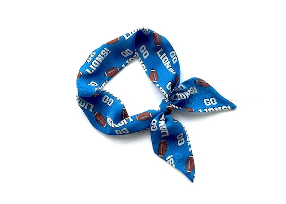 Detroit Lions Women's Skinny Scarf for Ponytail, Bun or Handbag - Perfect Fan Gift - Ready to Ship