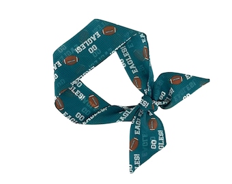 Philadelphia Eagles Ladies Hair Scarf for Ponytail, Bun or Handbag. NFL Eagles Gift. Fly Eagles Fly. Women's Neck Scarf, Ready to Ship