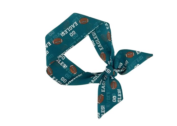 Philadelphia Eagles Ladies Hair Scarf for Ponytail, Bun or Handbag. NFL Eagles Gift. Fly Eagles Fly. Women's Neck Scarf, Ready to Ship