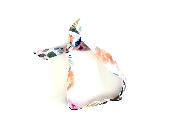 Floral Hair Tie Scarf - Versatile Accessory for Ponytail, Braid, Bun, or Headband