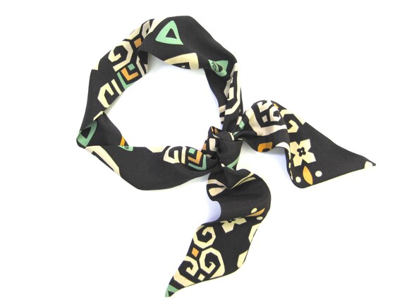 Versatile Navy Blue Fabric Scarf: Hair Tie, Neck Wrap, Handbag Accessory - Ready to Ship